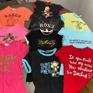 Women’s small / Xs graphic tees ten pairs